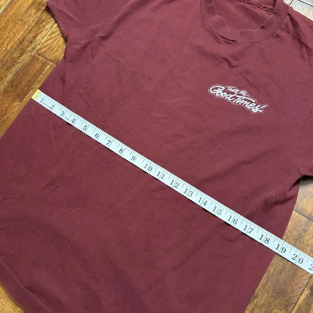 Early Times Shirt Mens Medium Red Taste The Good Times Whiskey Tee T-Shirt